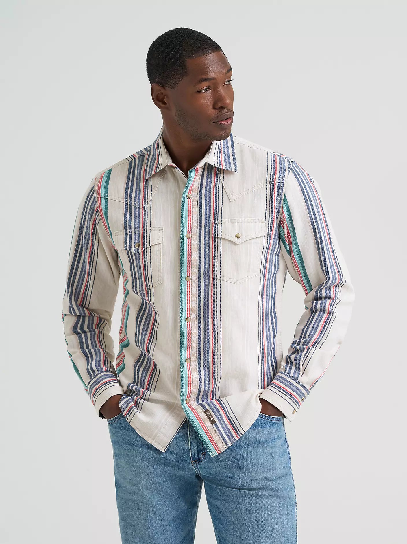 Wrangler Men's Retro Premium Stripe Shirt