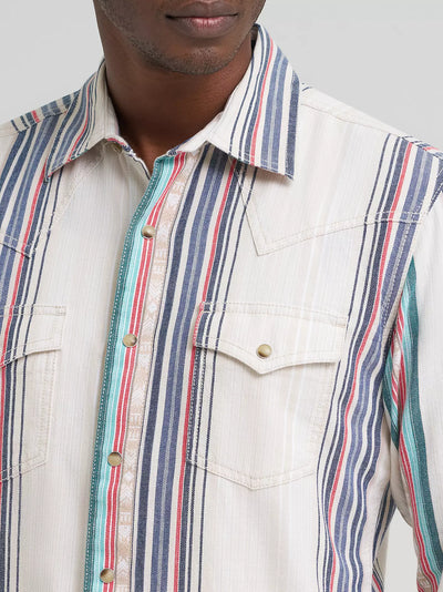 Wrangler Men's Retro Premium Stripe Shirt