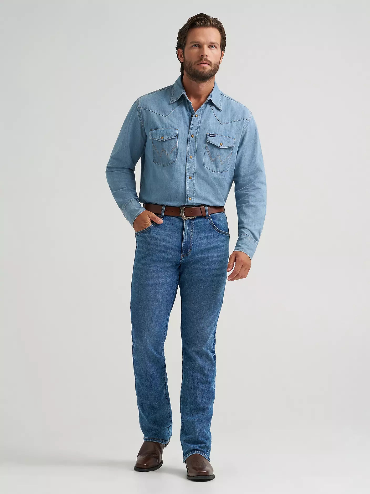 wrangler dress jeans Wrangler Men's Wrancher Dress Jean - Black