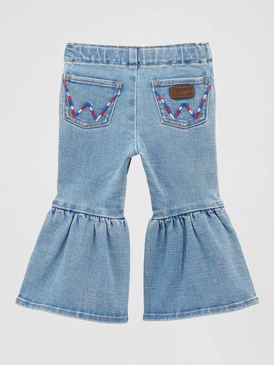 Wrangler Girl's Ruffle Leg Flare Jean
