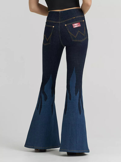 Wrangler Lainey Wilson X Flame Pull On Bell Bottom Jeans