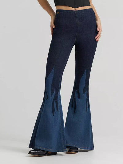 Wrangler Lainey Wilson X Flame Pull On Bell Bottom Jeans