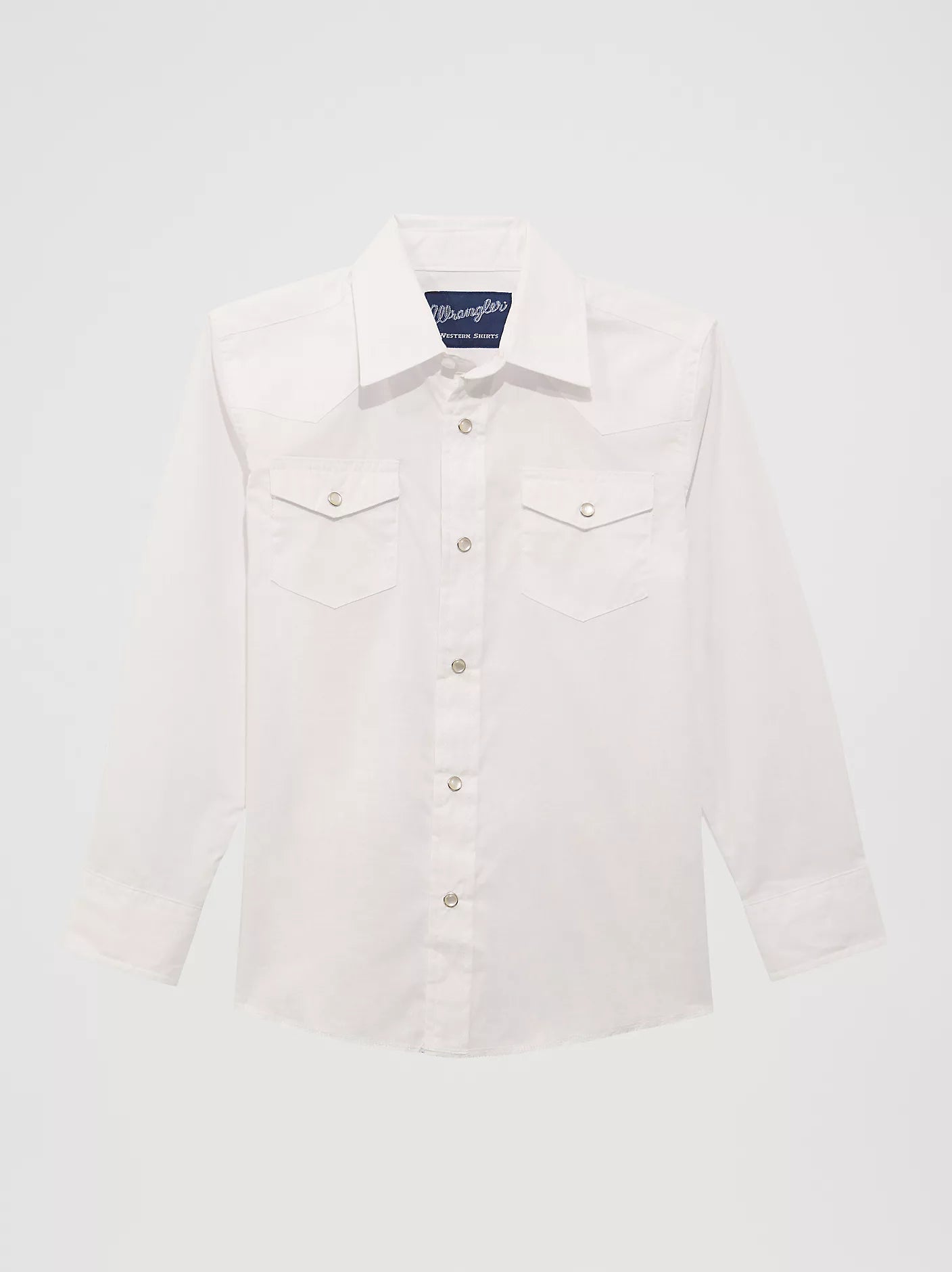 Wrangler Boy's White Long Sleeve Dress Shirt