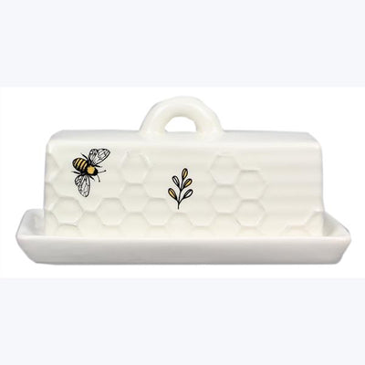 Young's Honey Bee Ceramic Butter Dish