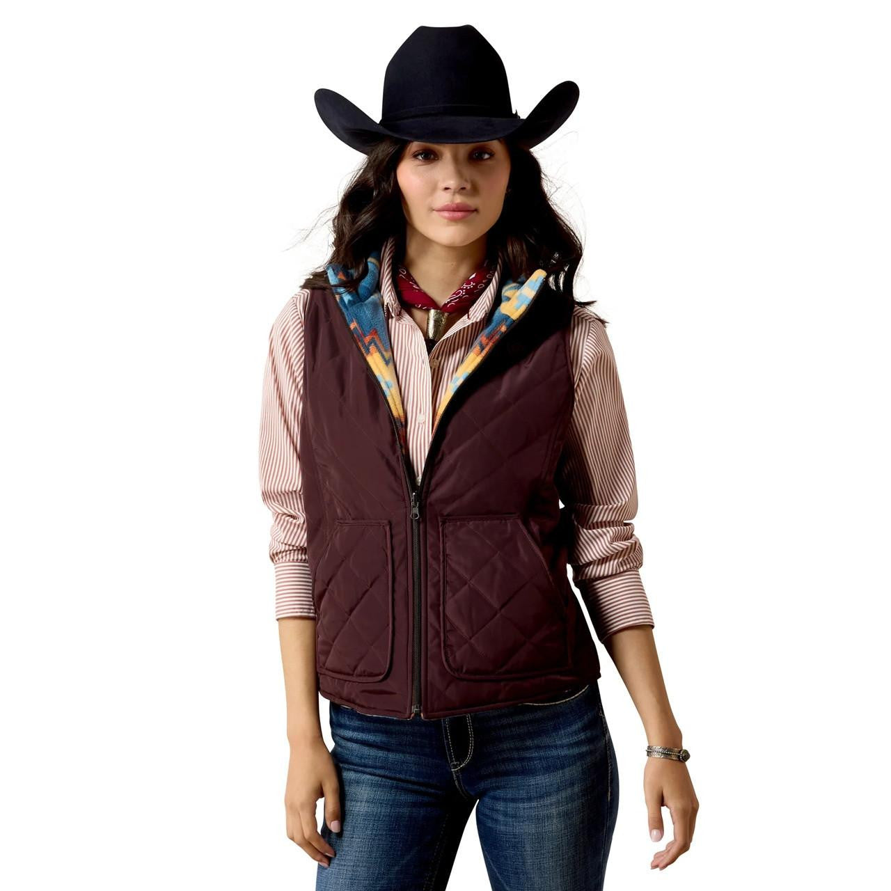 Ariat Women's Lakeside Southwest 2.0 Reversible Insulated Vest