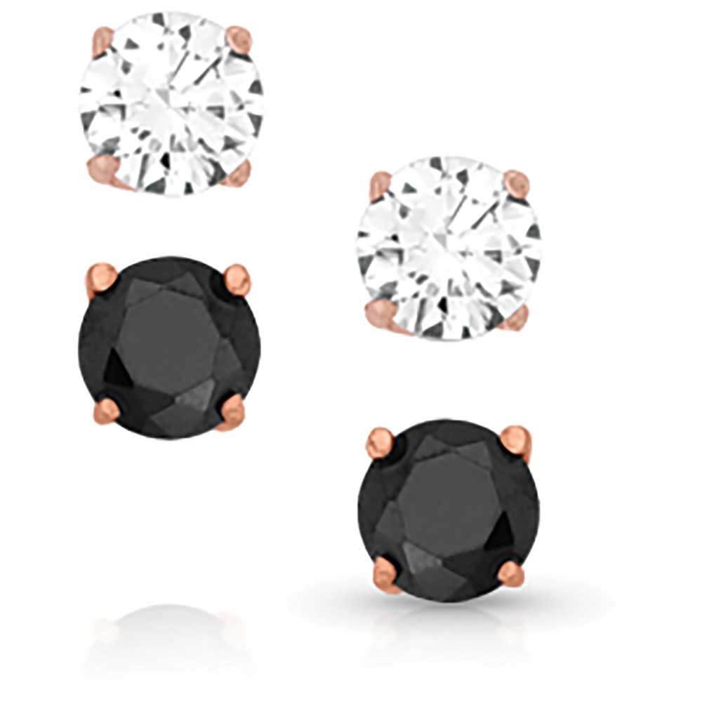 Montana Silversmiths Opposites Attract Double Crystal Post Earring Set