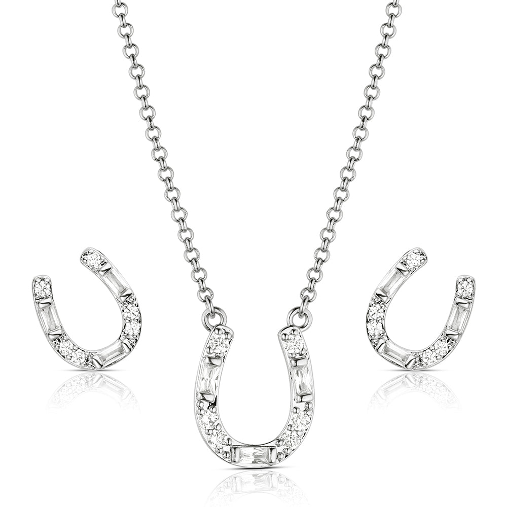 Montana Silversmiths Lucky Stride Horseshoe Jewelry Set