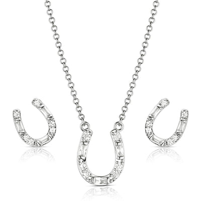 Montana Silversmiths Lucky Stride Horseshoe Jewelry Set