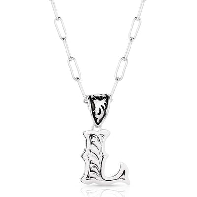 Montana Silversmith Western Initial Necklace - L