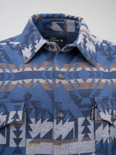 Outback Trading Men's Benson Shirt Jacket - Blue