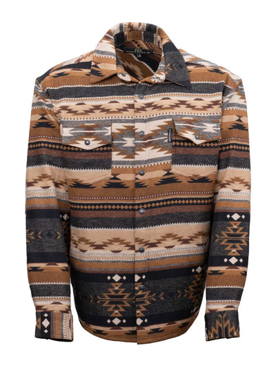 Outback Trading Men's Benson Shirt Jacket - Black/Brown