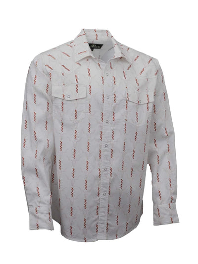Outback Men's Cattle Skull Stripe Shirt