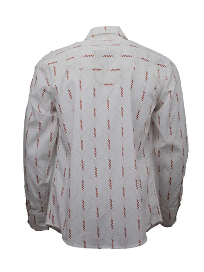 Outback Men's Cattle Skull Stripe Shirt