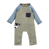 Mud Pie Cow Striped Baby Bodysuit