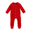 Mud Pie Red Velour Baby Sleeper