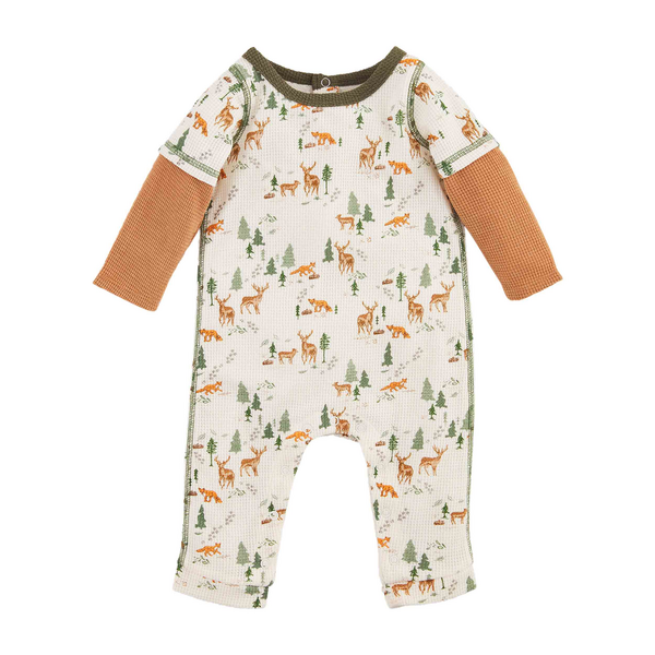 Mud Pie Deer Waffle Baby Bodysuit