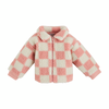 Mud Pie Girl's Pink Check Sherpa Jacket