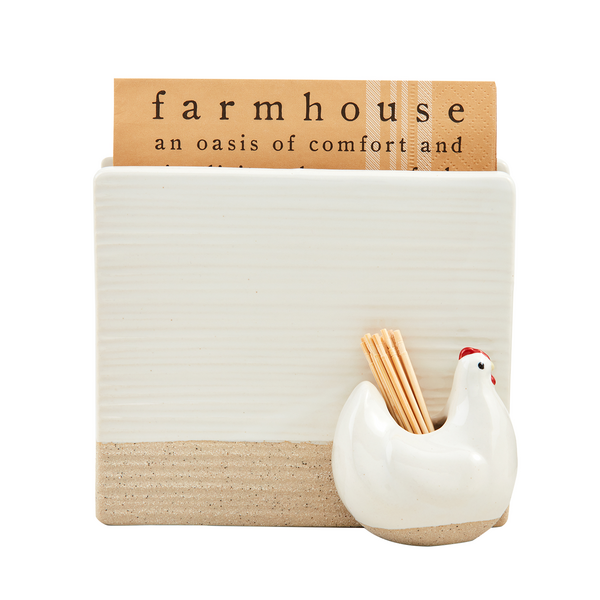 Mud Pie Farm Napkin Toothpick Holder