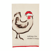 Mud Pie Chicken Christmas Pom Towel