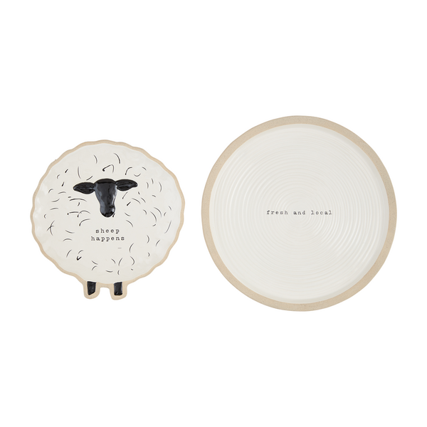 Mud Pie Sheep Nested Platter Set