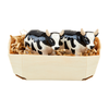 Mud Pie Farm Cow Salt & Pepper Basket