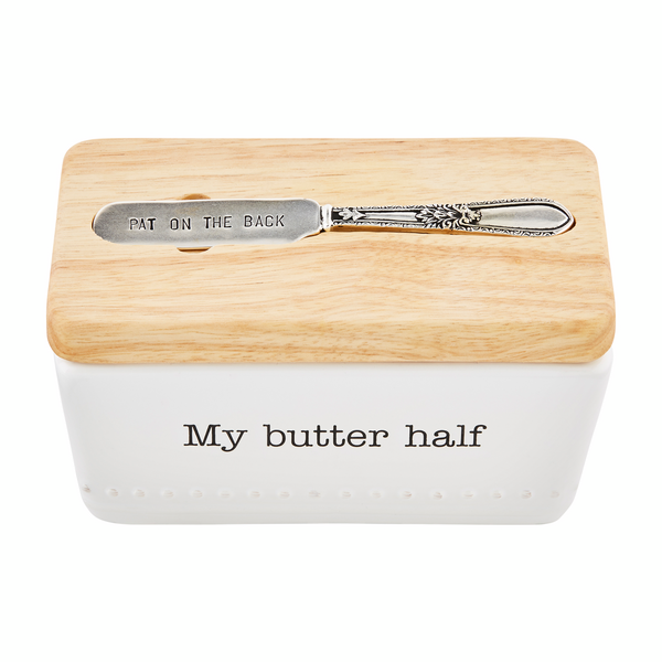 Mud Pie "My Butter Half" Dish Set