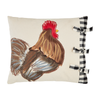 Mud Pie Chicken Painted Pillow