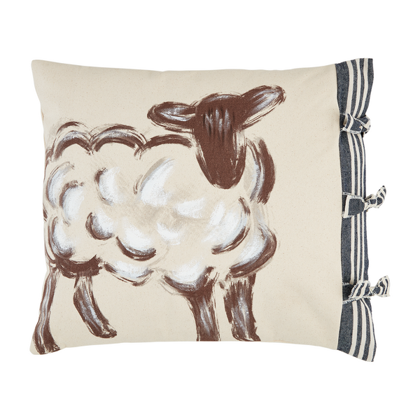 Mud Pie Sheep Painted Pillow