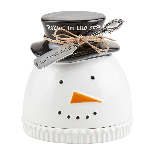 Mud Pie Snowman Cloche Spreader Set