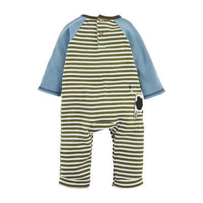 Mud Pie Cow Striped Baby Bodysuit