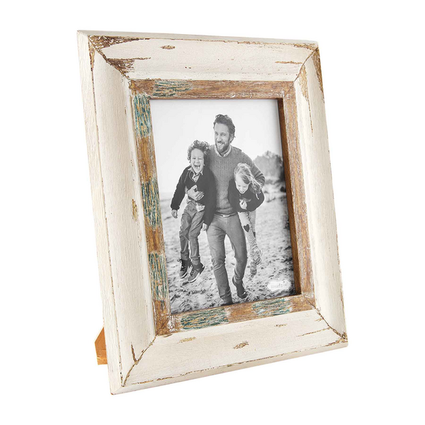 Mud Pie Large Cream Weathered Picture Frame