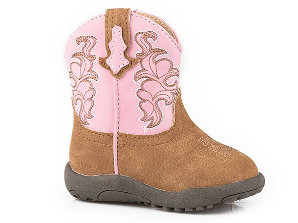 Roper Infant's Pink Square Toe Western Boot