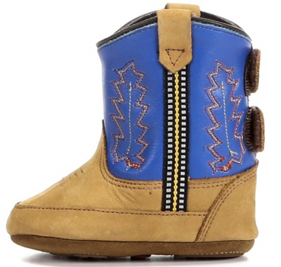 Old West Infants Poppets Baby Boots - Electric Blue