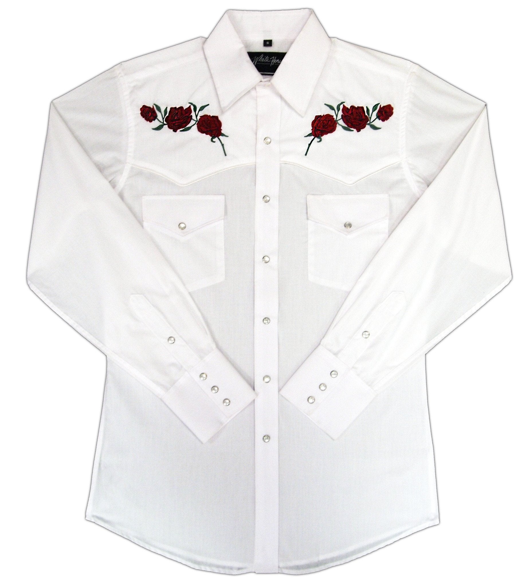 red rose dress shirt Men's regular shirt with red rose print