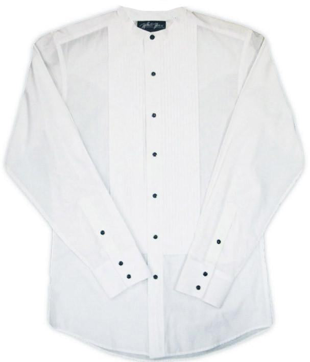 White Horse Mens Banded Tuxedo Shirt