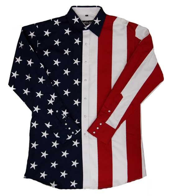 American flag cheap western shirt