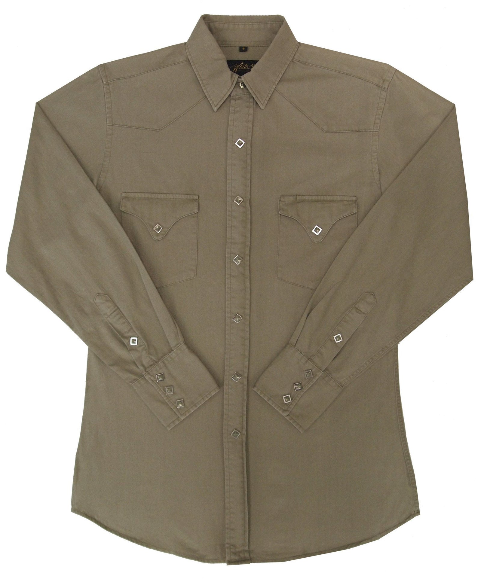 White Horse Mens Canvas Western Shirt - Big Sizes