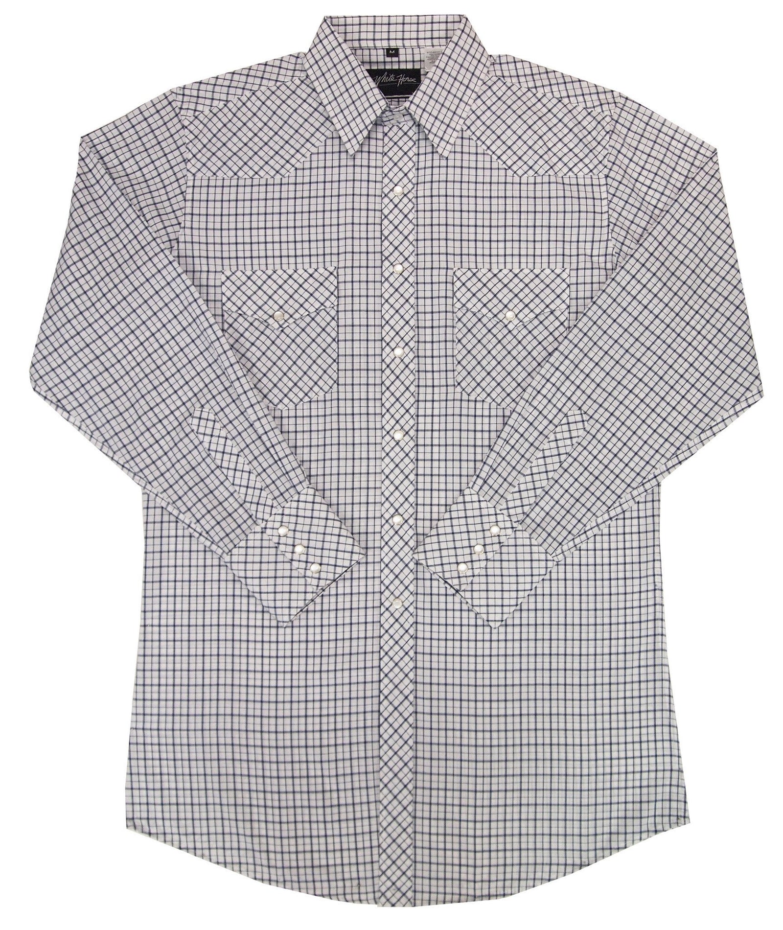 White Horse Mens Plaid Western Shirt