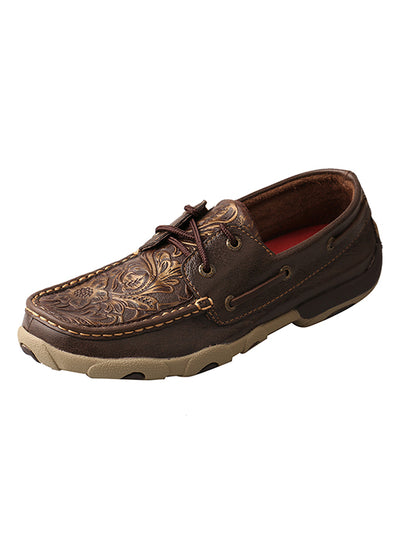 Twisted X Women's Embossed Flower Driving Moccasins