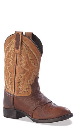 Old West Kids Tan Western Boot