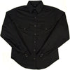 White Horse Womens Solid Black Western Shirt