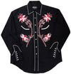 White Horse Womens Embroidered Flower Western Shirt