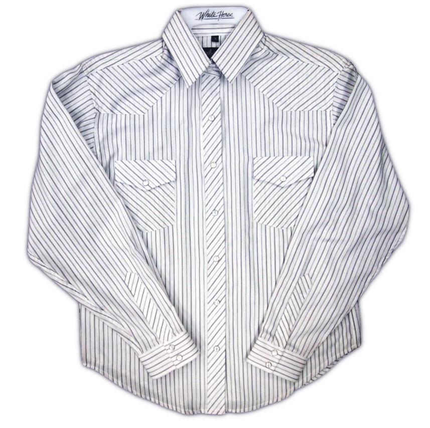 White Horse Womens Stripe Western Shirt