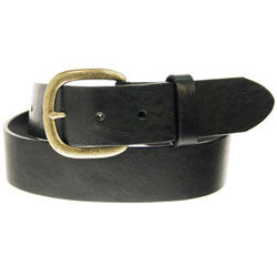 Justin Work Basic Leather Belt - Black