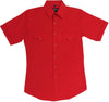 White Horse Men's Solid Red Western Shirt