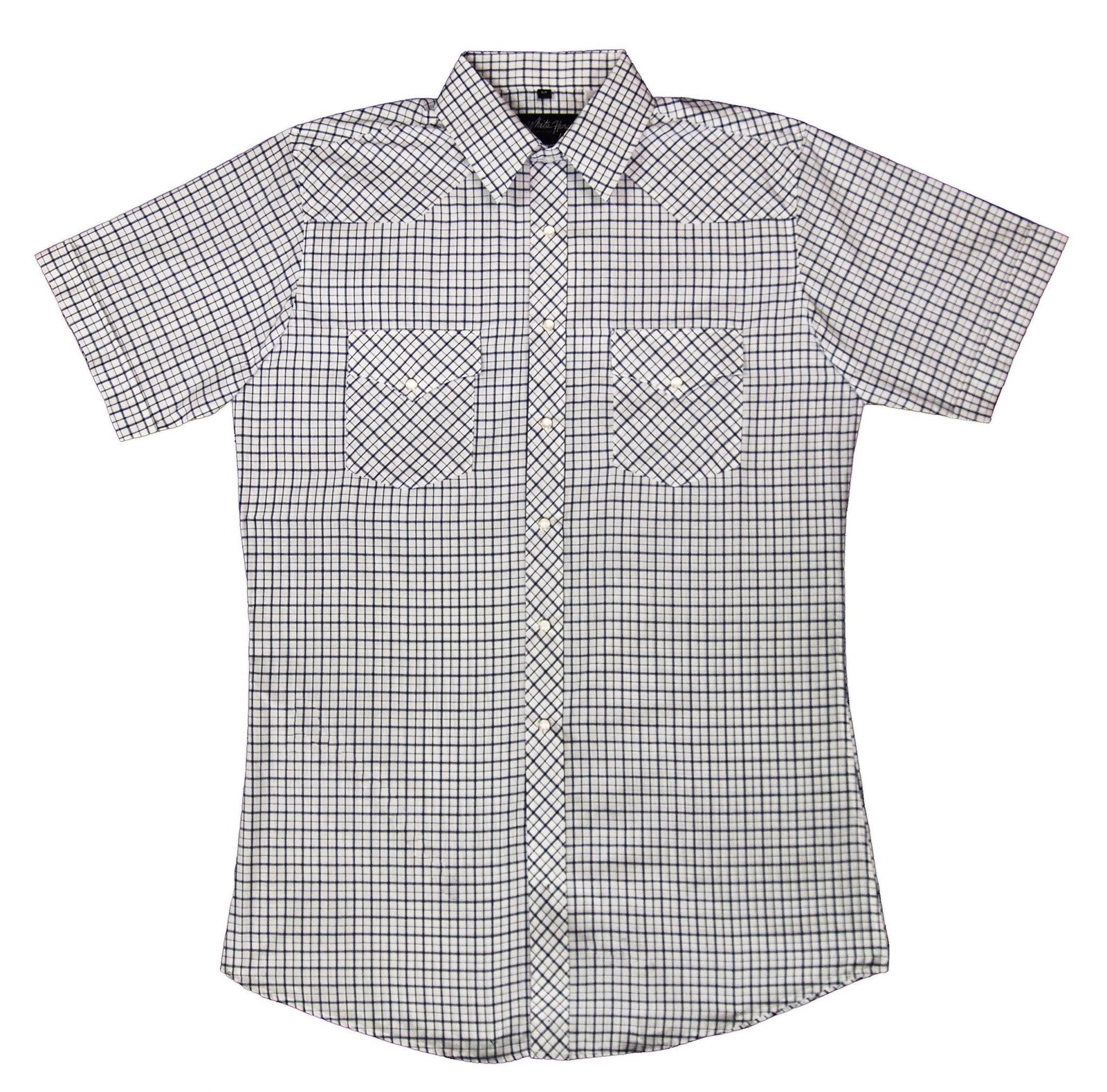 White Horse Mens Plaid Western Shirt