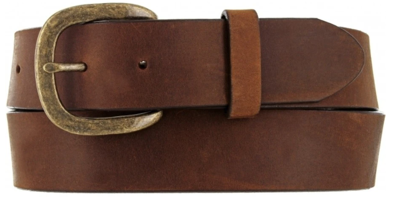 Justin Work Basic Leather Belt - Dark Brown