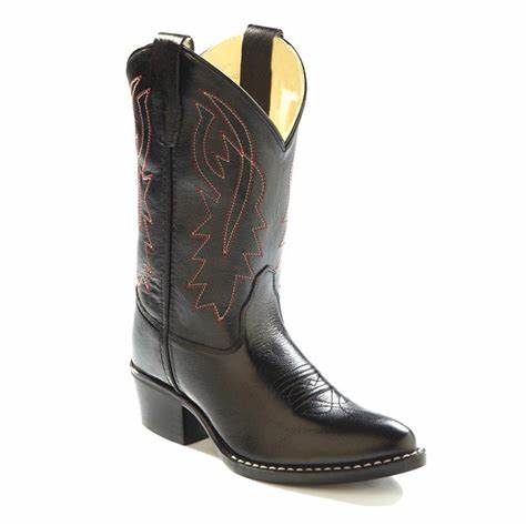 Old West Kids Black Western Boot