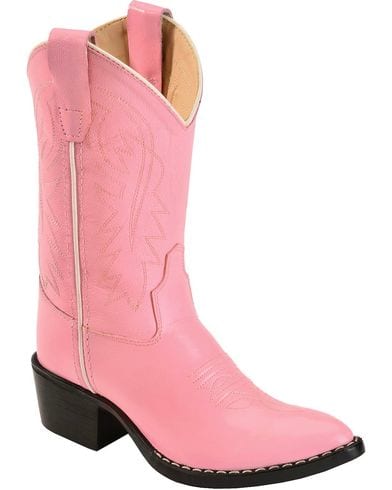 Old West Childrens Girl Pink Western Boot