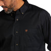Ariat Men's Solid Twill Classic Fit Shirt - Black